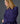 Pull long col roulé amovible - Violet Foncé