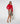 Round-neck merino wool sweater - Red